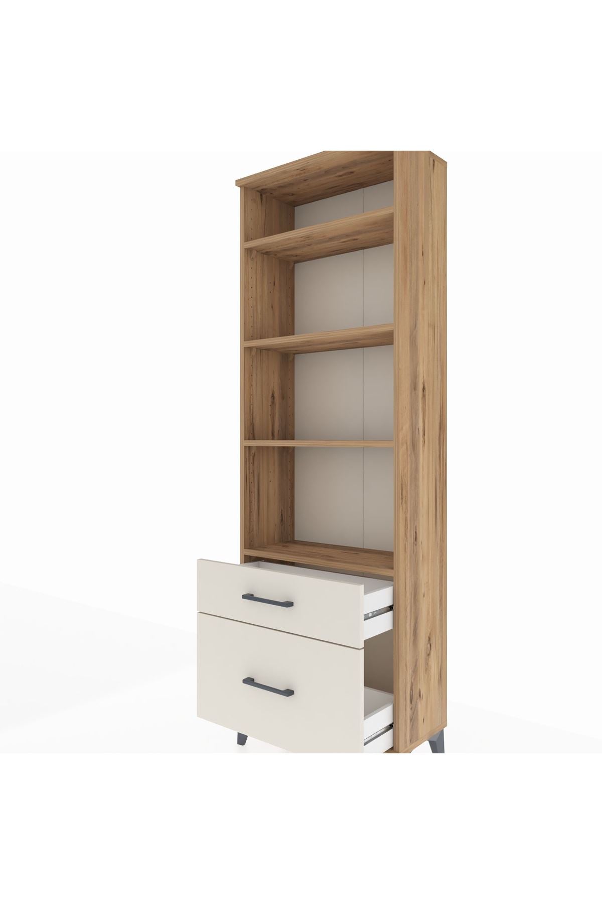 Arges Dolap 4 Raflı 2 Çekmeceli 60x30x182 - S23M043V7A
