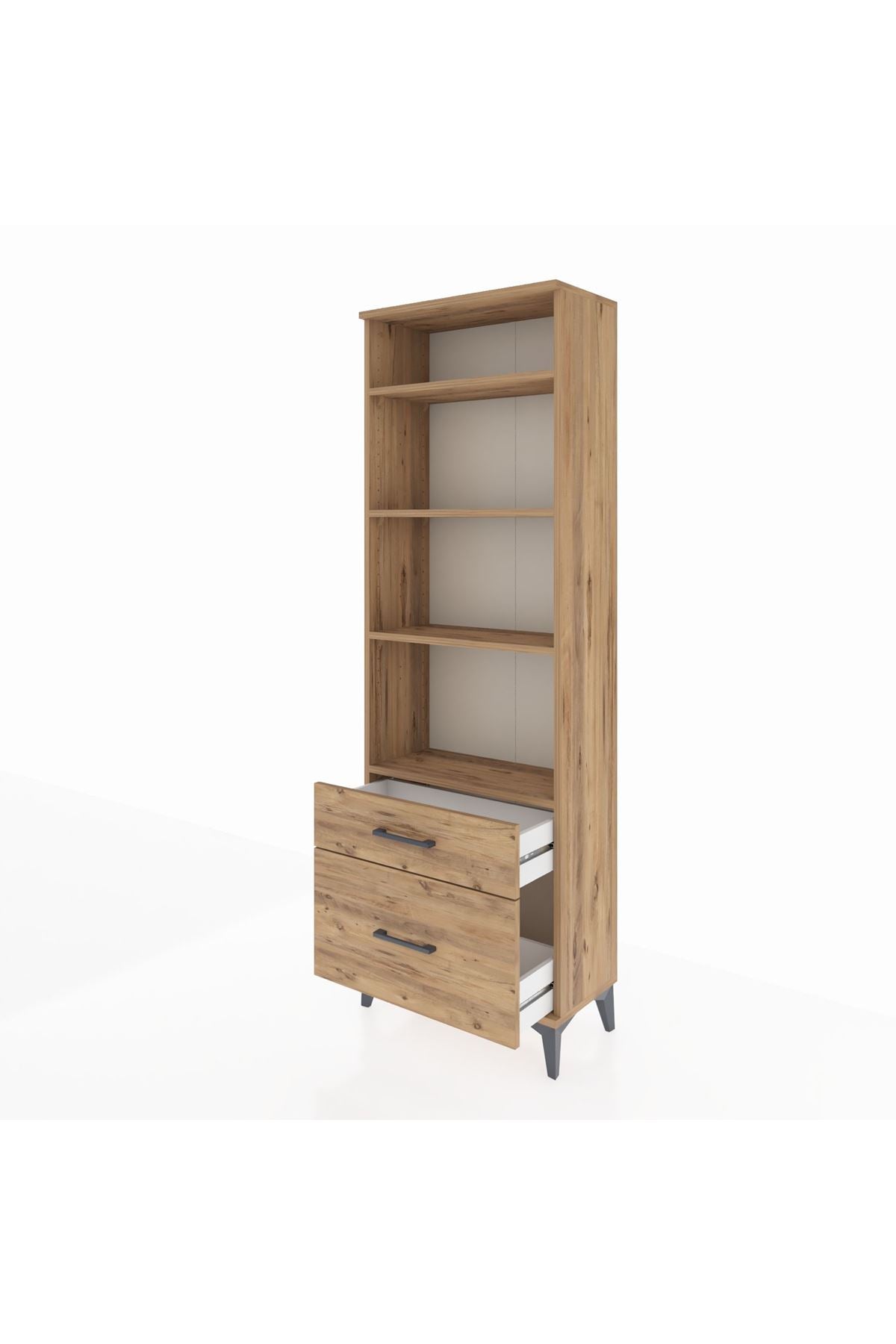Arges Dolap 4 Raflı 2 Çekmeceli 60x30x182 - S23M043V9A