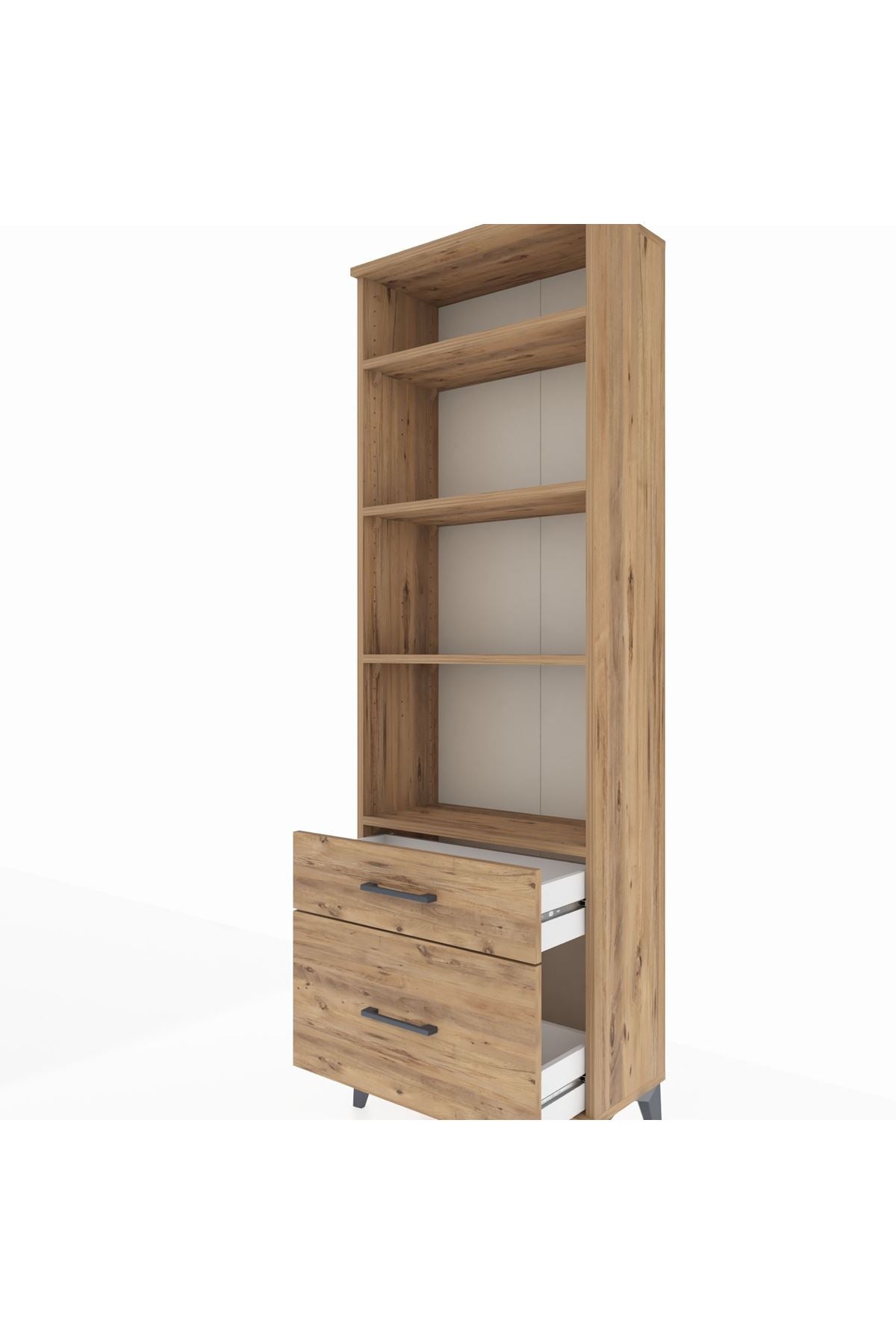 Arges Dolap 4 Raflı 2 Çekmeceli 60x30x182 - S23M043V9A