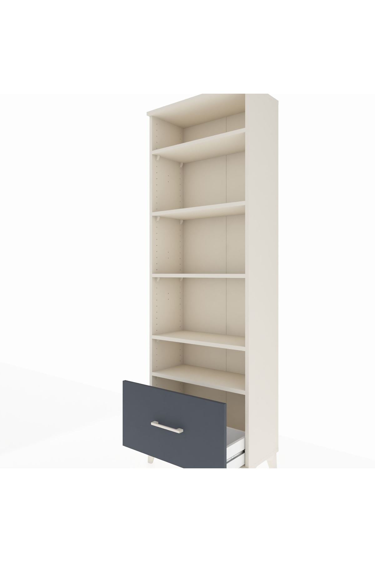 Arges Dolap 5 Raflı Tek Çekmeceli 60x30x182 - S23M044V2A