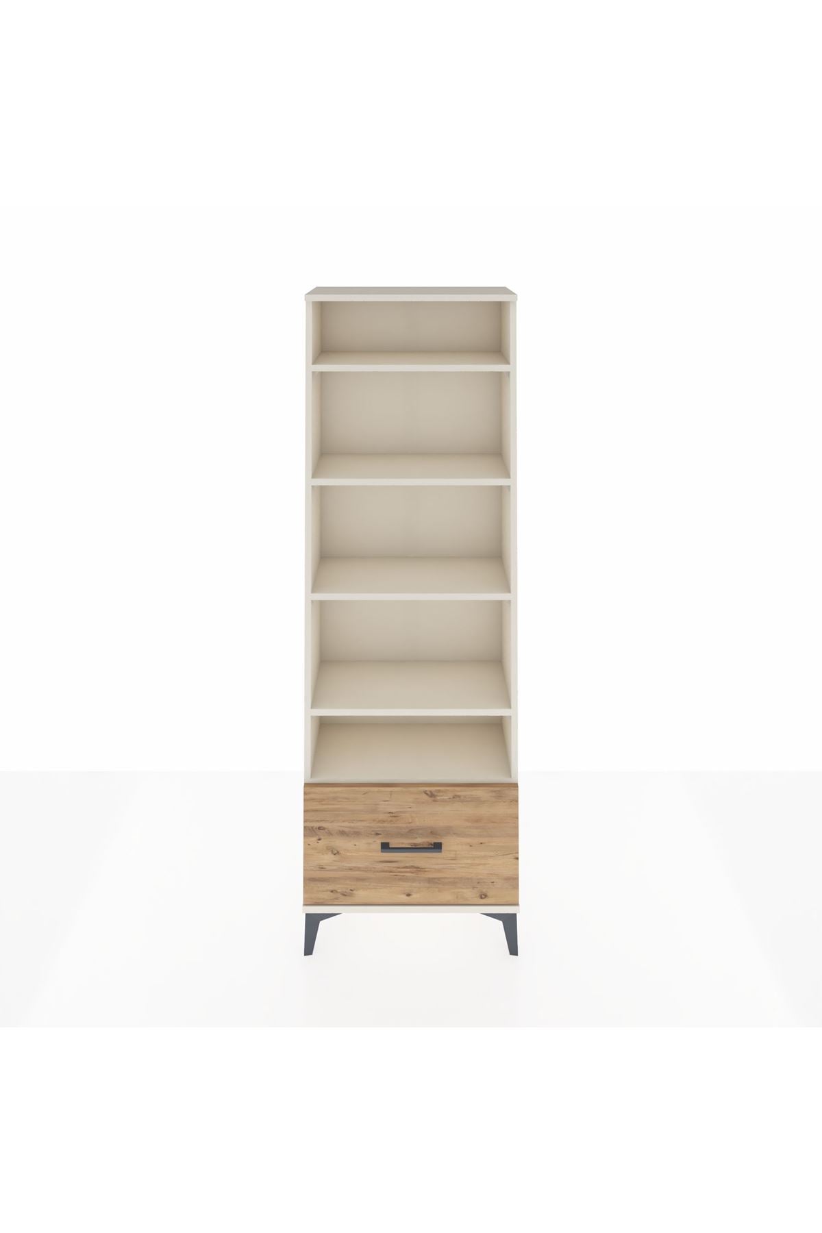 Arges Dolap 5 Raflı Tek Çekmeceli 60x30x182 - S23M044V3A