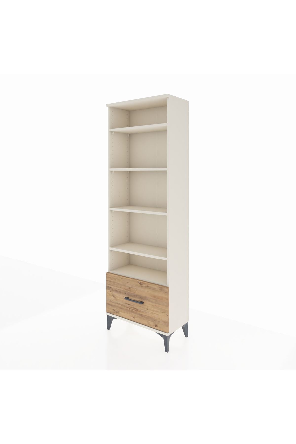 Arges Dolap 5 Raflı Tek Çekmeceli 60x30x182 - S23M044V3A