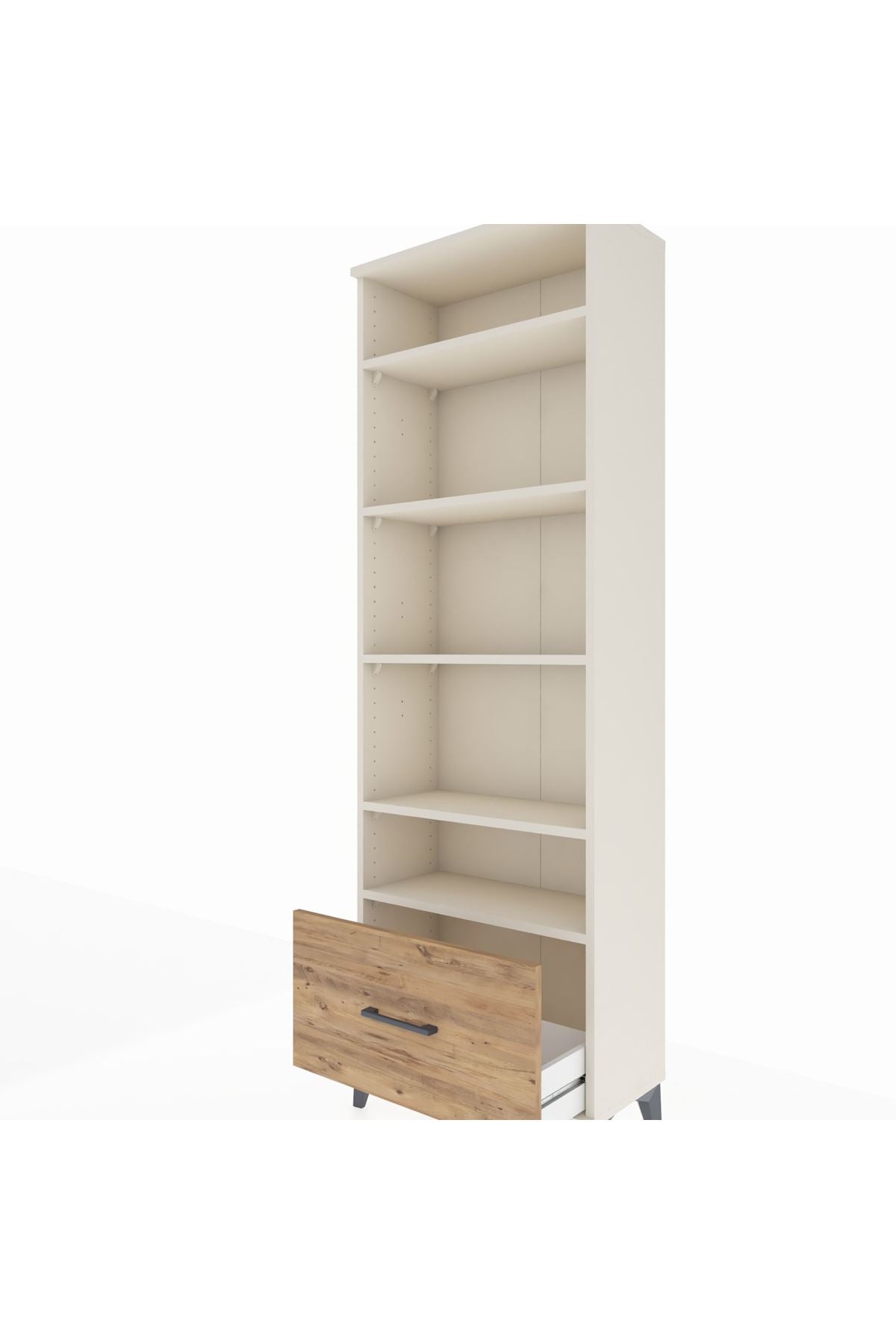 Arges Dolap 5 Raflı Tek Çekmeceli 60x30x182 - S23M044V3A