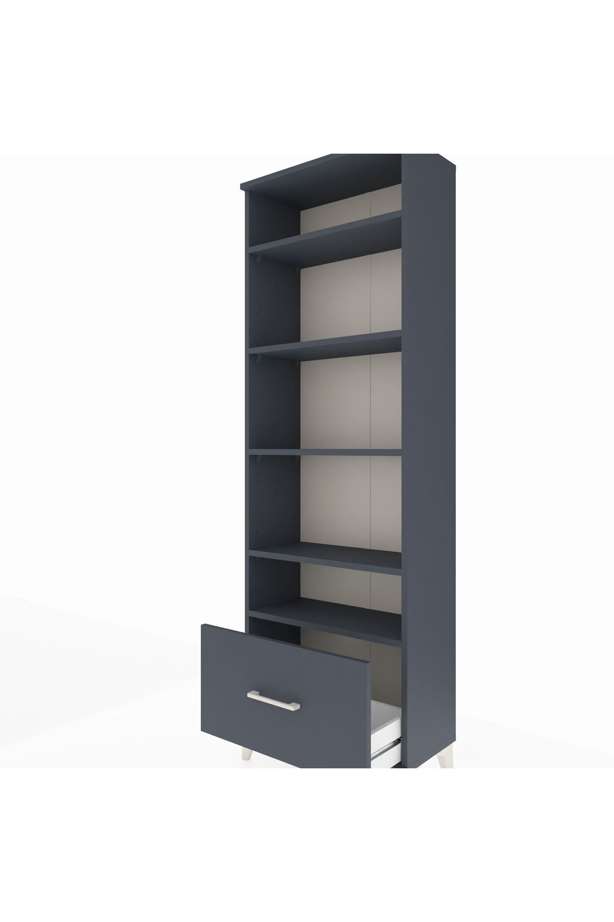 Arges Dolap 5 Raflı Tek Çekmeceli 60x30x182 - S23M044V5A