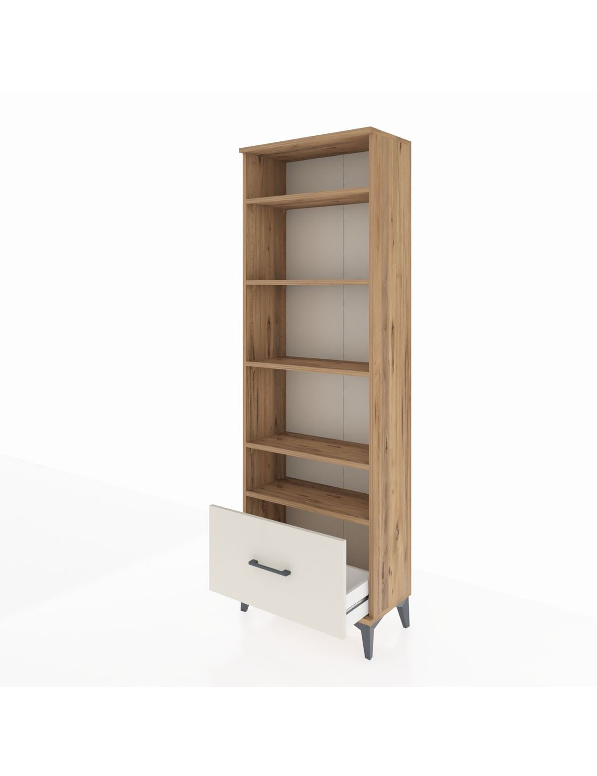 Arges Dolap 5 Raflı Tek Çekmeceli 60x30x182 - S23M044V7A