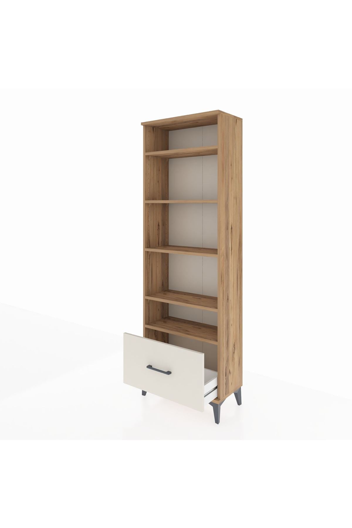 Arges Dolap 5 Raflı Tek Çekmeceli 60x30x182 - S23M044V7A