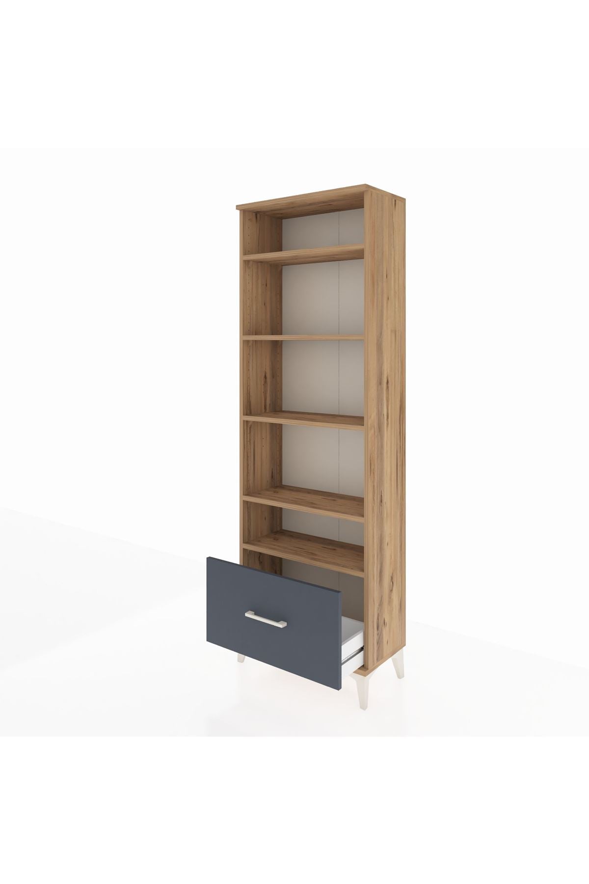 Arges Dolap 5 Raflı Tek Çekmeceli 60x30x182 - S23M044V8A