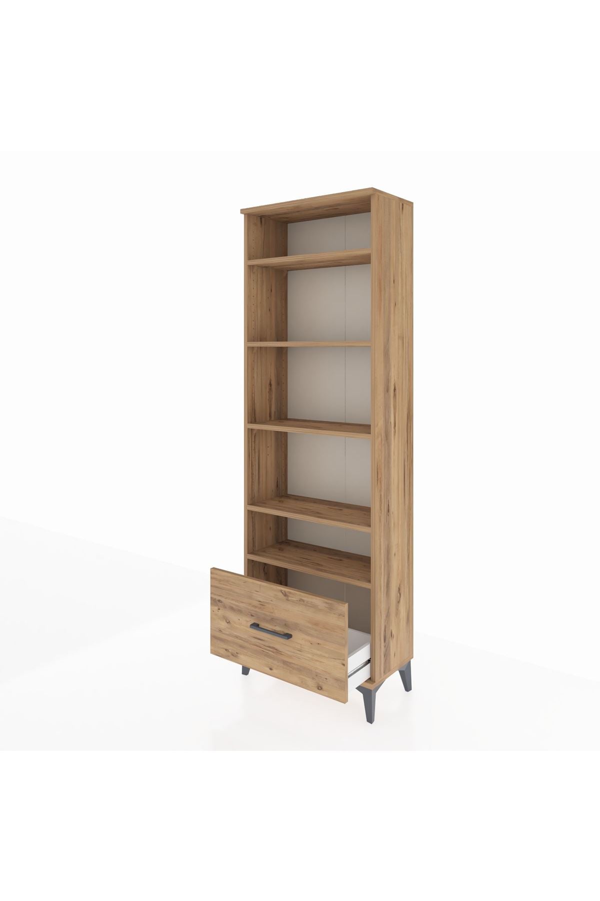 Arges Dolap 5 Raflı Tek Çekmeceli 60x30x182 - S23M044V9A