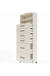 Arges Dolap 2 Raflı 6 Çekmeceli 60x30x182 - S23M045V1A