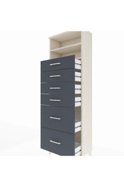 Arges Dolap 2 Raflı 6 Çekmeceli 60x30x182 - S23M045V2A