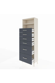 Arges Dolap 2 Raflı 6 Çekmeceli 60x30x182 - S23M045V2A