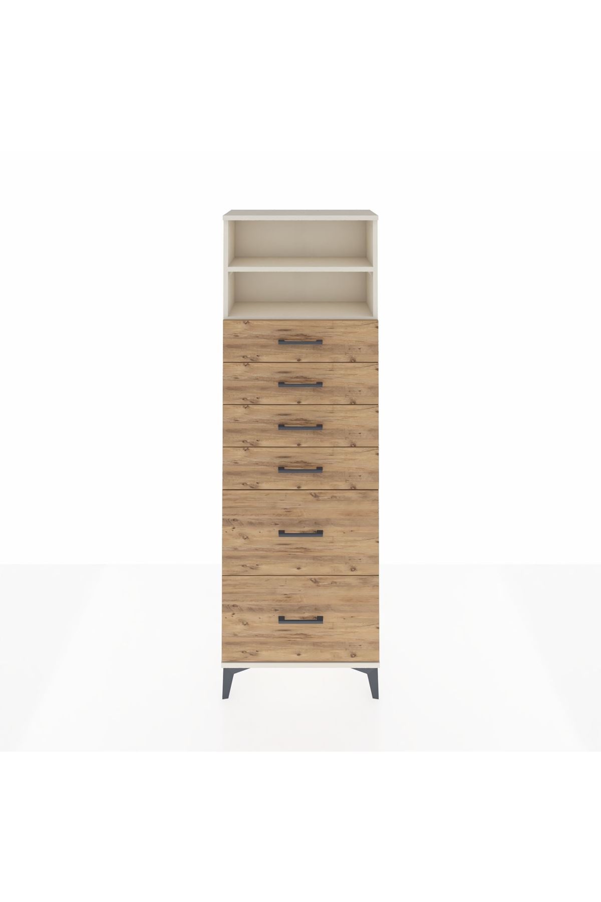 Arges Dolap 2 Raflı 6 Çekmeceli 60x30x182 - S23M045V3A