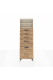 Arges Dolap 2 Raflı 6 Çekmeceli 60x30x182 - S23M045V3A