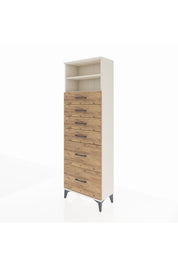 Arges Dolap 2 Raflı 6 Çekmeceli 60x30x182 - S23M045V3A