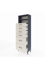 Arges Dolap 2 Raflı 6 Çekmeceli 60x30x182 - S23M045V4A