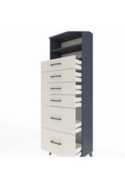 Arges Dolap 2 Raflı 6 Çekmeceli 60x30x182 - S23M045V4A