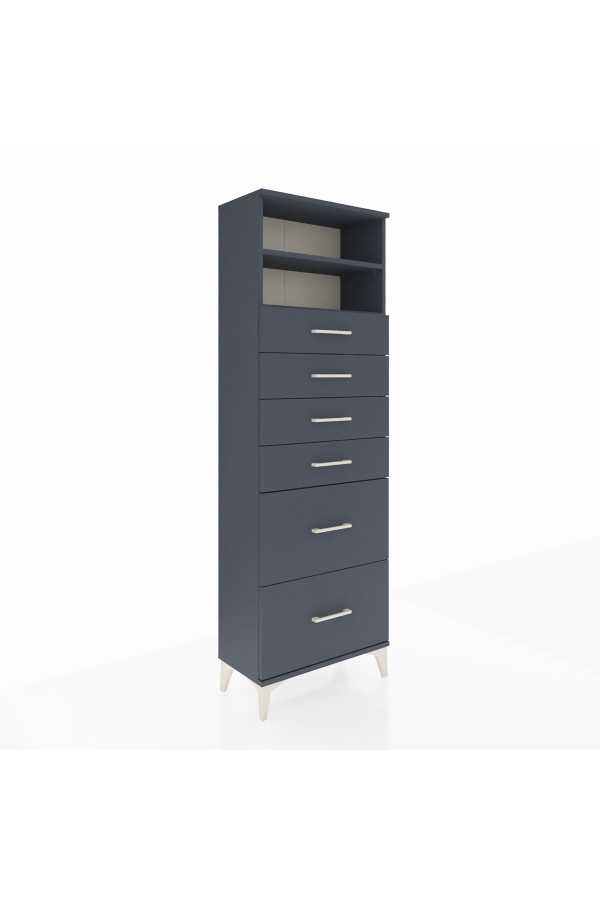 Arges Dolap 2 Raflı 6 Çekmeceli 60x30x182 - S23M045V5A