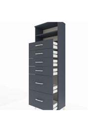 Arges Dolap 2 Raflı 6 Çekmeceli 60x30x182 - S23M045V5A
