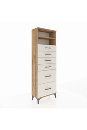 Arges Dolap 2 Raflı 6 Çekmeceli 60x30x182 - S23M045V7A