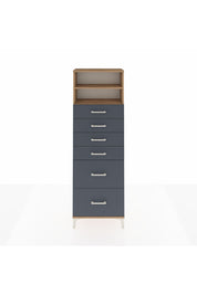 Arges Dolap 2 Raflı 6 Çekmeceli 60x30x182 - S23M045V8A