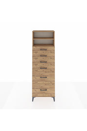 Arges Dolap 2 Raflı 6 Çekmeceli 60x30x182 - S23M045V9A