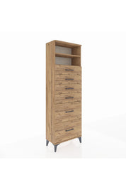Arges Dolap 2 Raflı 6 Çekmeceli 60x30x182 - S23M045V9A