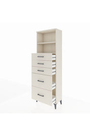 Arges Dolap 2 Raflı 5 Çekmeceli 60x30x182 - S23M046V1A