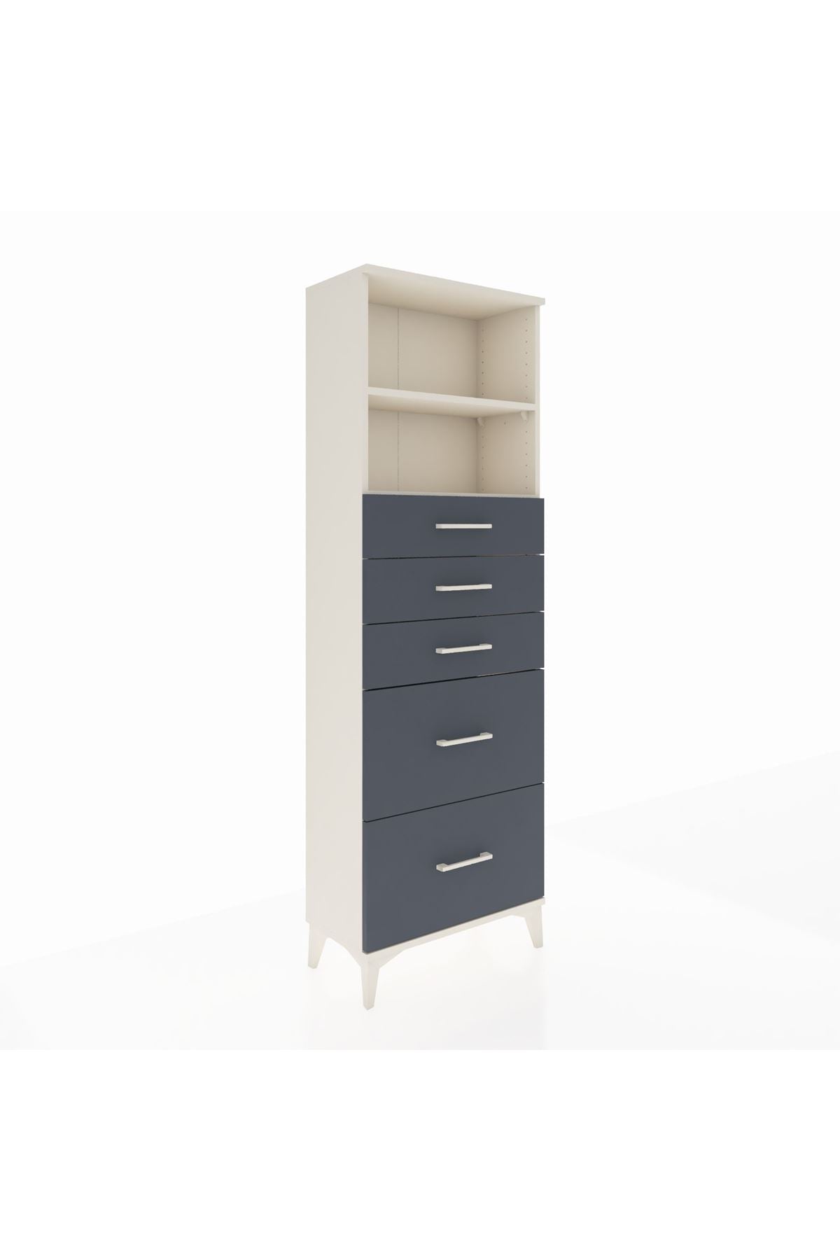 Arges Dolap 2 Raflı 5 Çekmeceli 60x30x182 - S23M046V2A