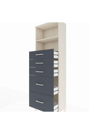 Arges Dolap 2 Raflı 5 Çekmeceli 60x30x182 - S23M046V2A