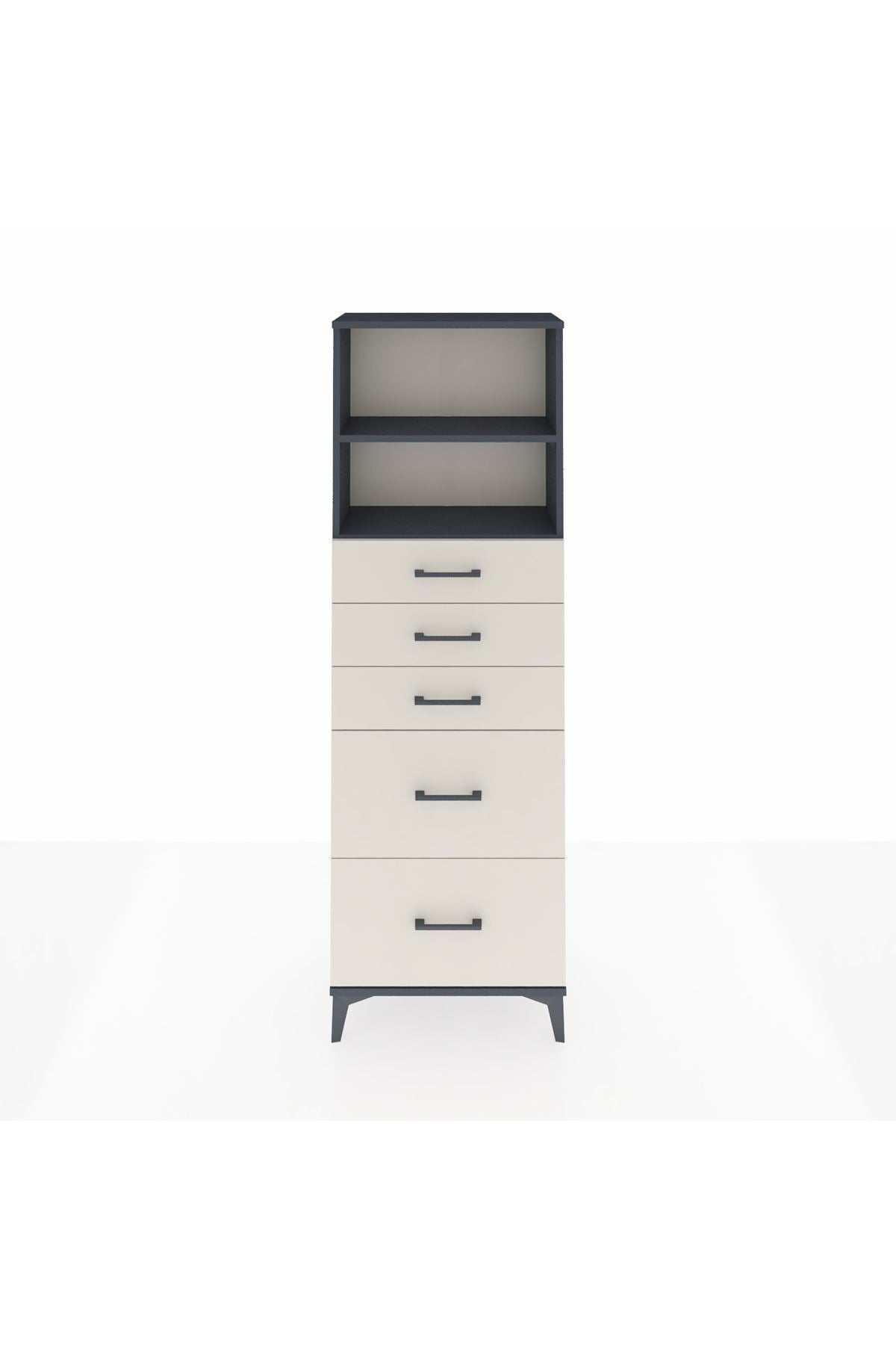 Arges Dolap 2 Raflı 5 Çekmeceli 60x30x182 - S23M046V4A
