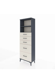 Arges Dolap 2 Raflı 5 Çekmeceli 60x30x182 - S23M046V4A