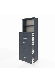 Arges Dolap 2 Raflı 5 Çekmeceli 60x30x182 - S23M046V5A