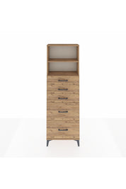 Arges Dolap 2 Raflı 5 Çekmeceli 60x30x182 - S23M046V9A