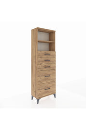Arges Dolap 2 Raflı 5 Çekmeceli 60x30x182 - S23M046V9A