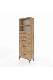 Arges Dolap 2 Raflı 5 Çekmeceli 60x30x182 - S23M046V9A