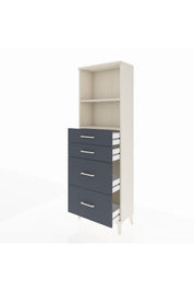 Arges Dolap 2 Raflı 4 Çekmeceli 60x30x182 - S23M047V2A