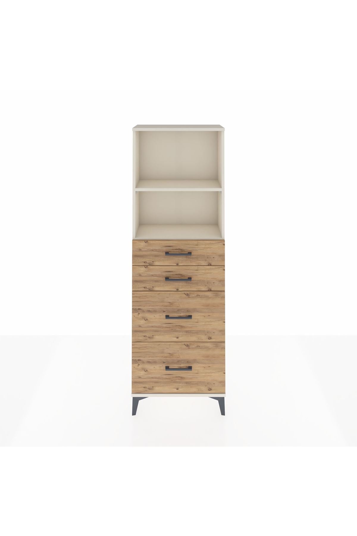 Arges Dolap 2 Raflı 4 Çekmeceli 60x30x182 - S23M047V3A