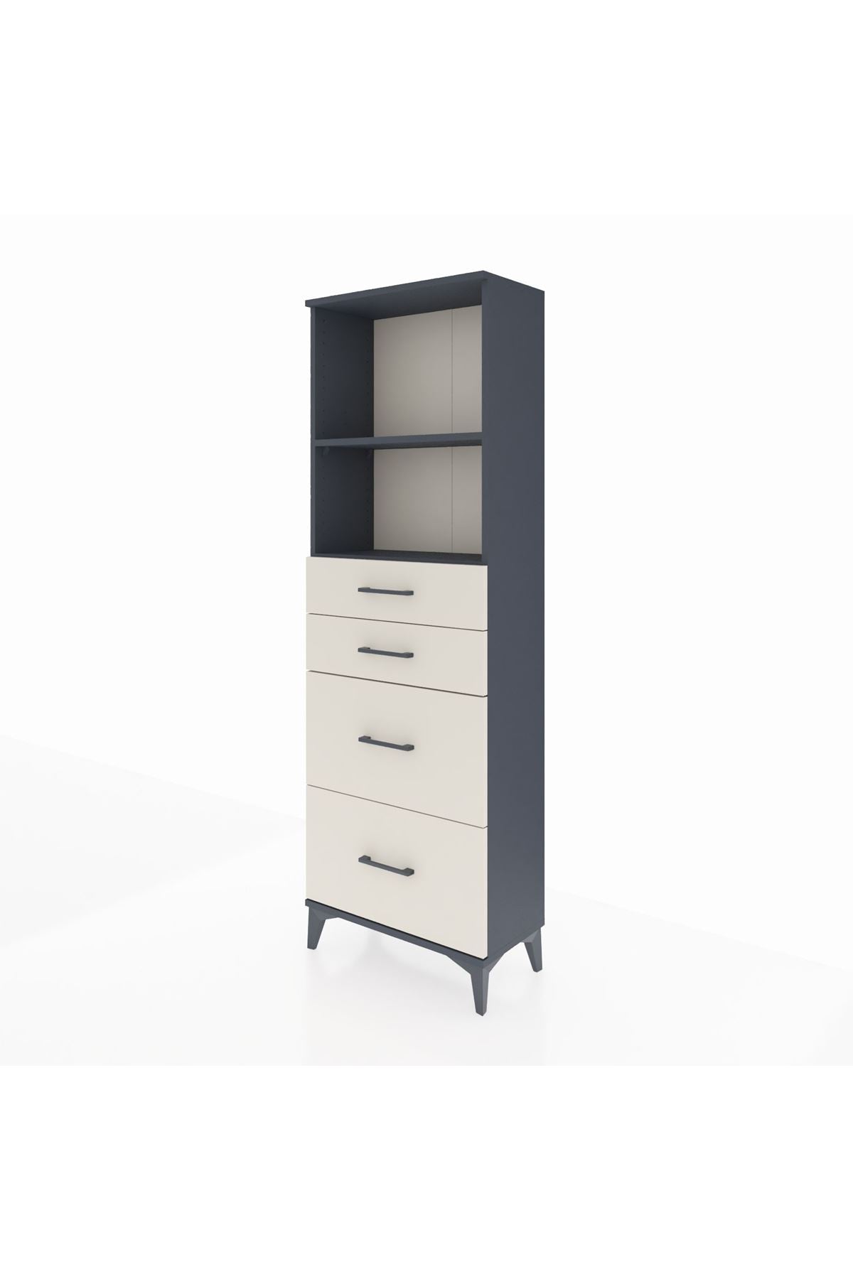 Arges Dolap 2 Raflı 4 Çekmeceli 60x30x182 - S23M047V4A