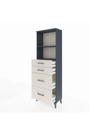 Arges Dolap 2 Raflı 4 Çekmeceli 60x30x182 - S23M047V4A