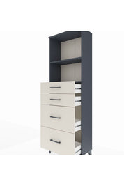 Arges Dolap 2 Raflı 4 Çekmeceli 60x30x182 - S23M047V4A