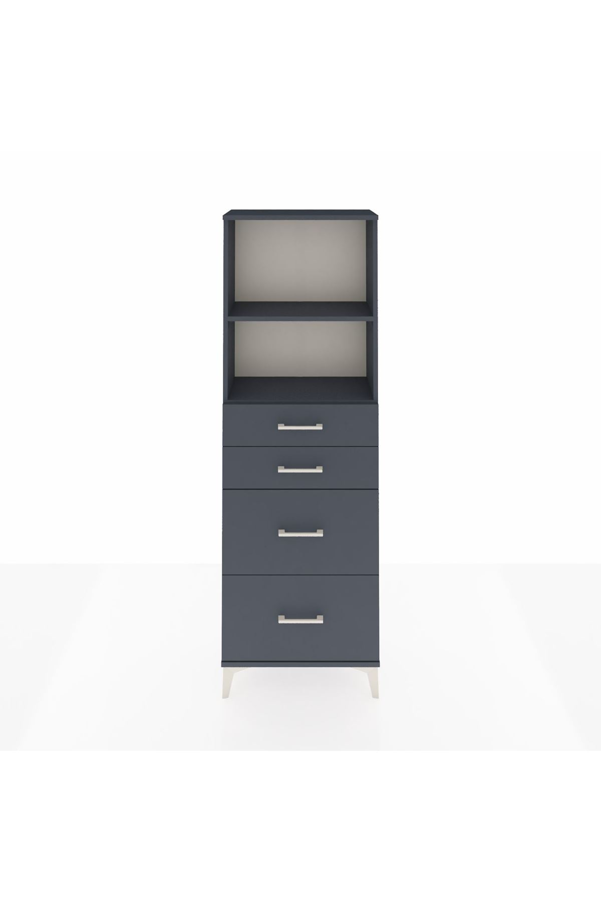 Arges Dolap 2 Raflı 4 Çekmeceli 60x30x182 - S23M047V5A