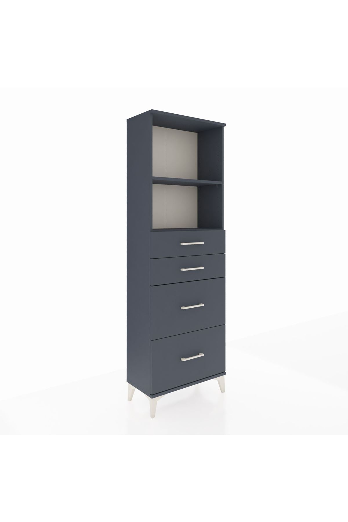 Arges Dolap 2 Raflı 4 Çekmeceli 60x30x182 - S23M047V5A