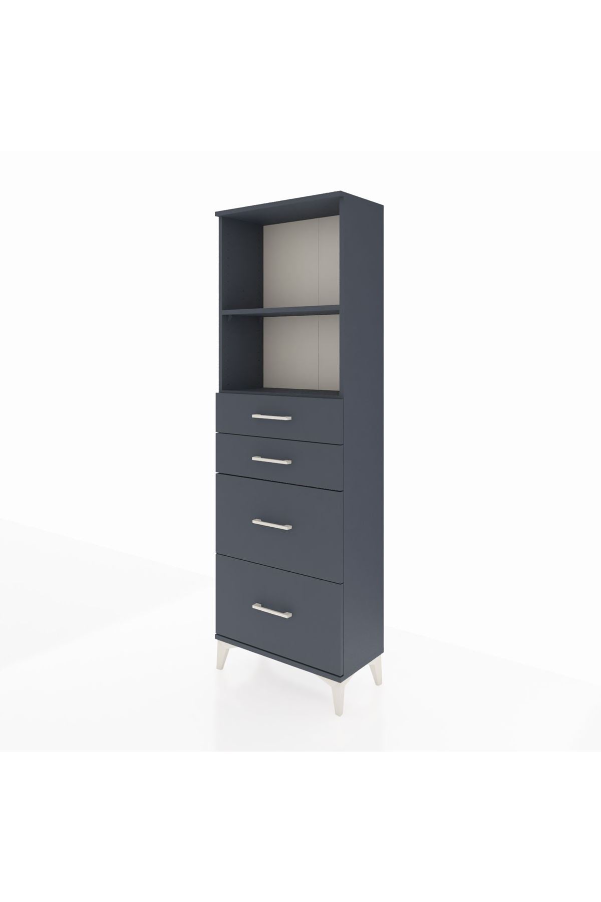 Arges Dolap 2 Raflı 4 Çekmeceli 60x30x182 - S23M047V5A