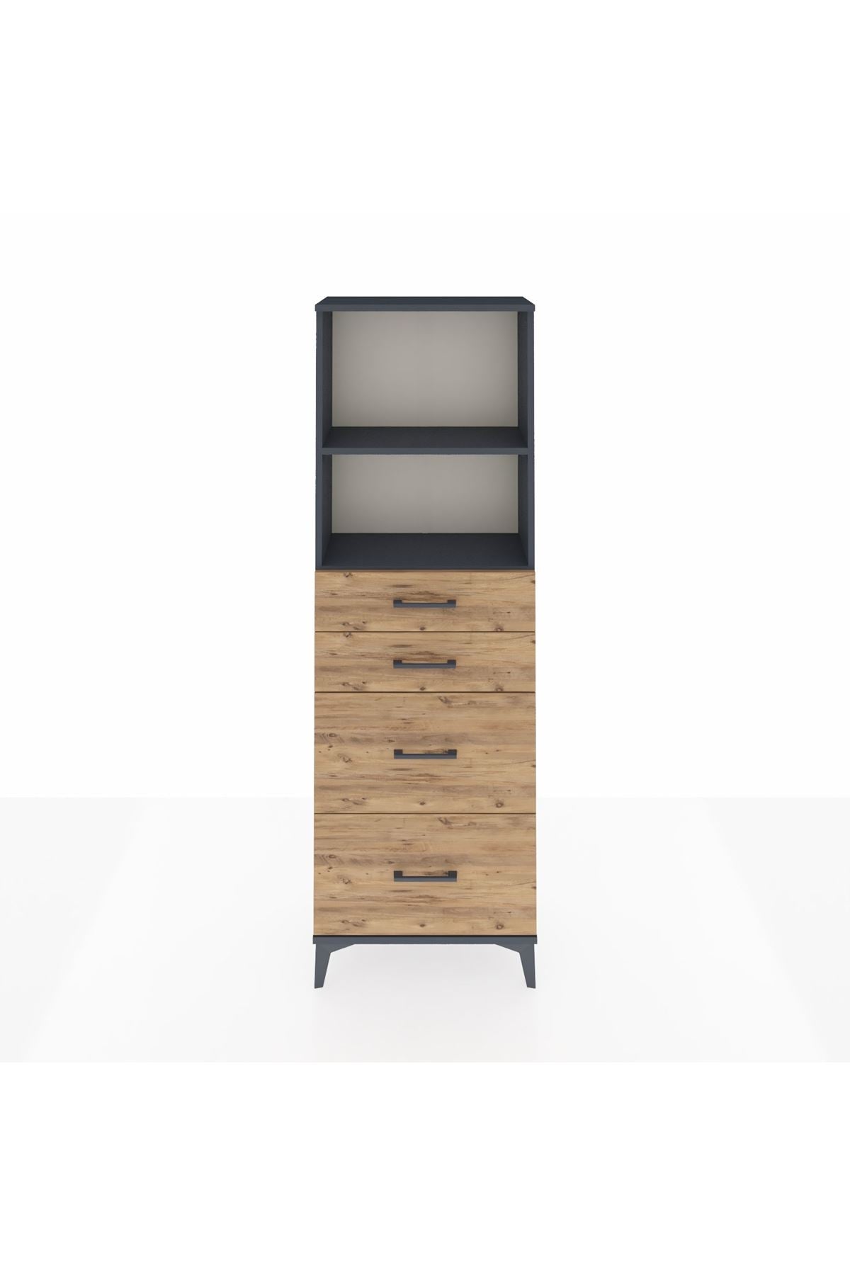 Arges Dolap 2 Raflı 4 Çekmeceli 60x30x182 - S23M047V6A