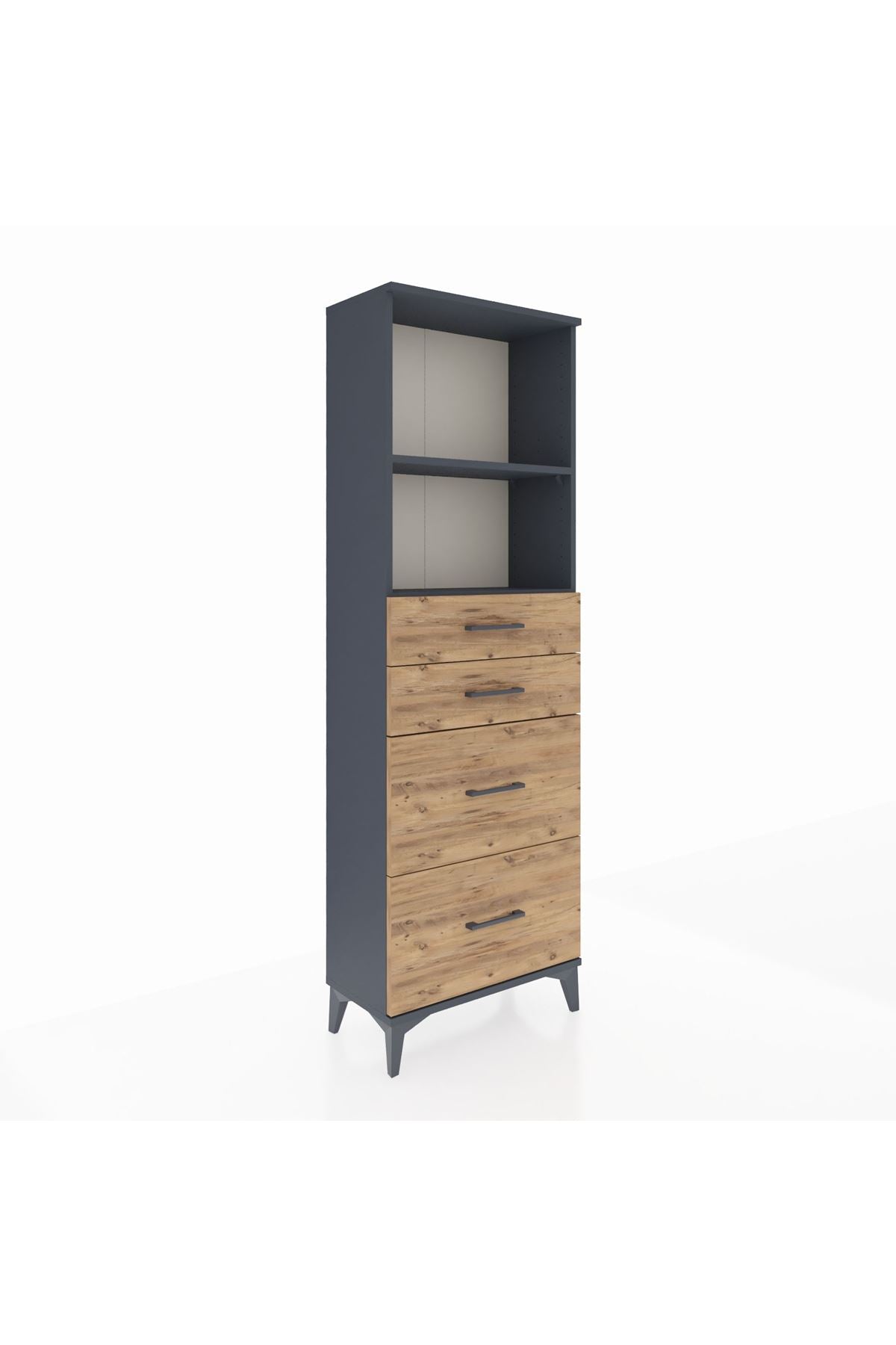 Arges Dolap 2 Raflı 4 Çekmeceli 60x30x182 - S23M047V6A