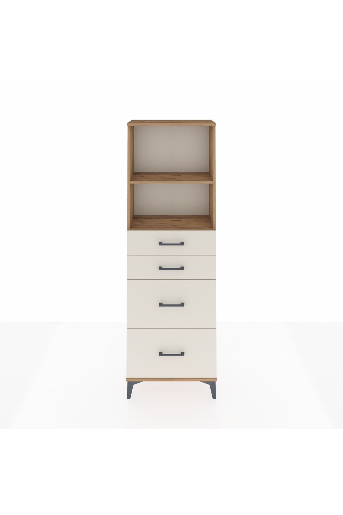 Arges Dolap 2 Raflı 4 Çekmeceli 60x30x182 - S23M047V7A
