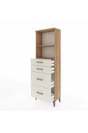 Arges Dolap 2 Raflı 4 Çekmeceli 60x30x182 - S23M047V7A