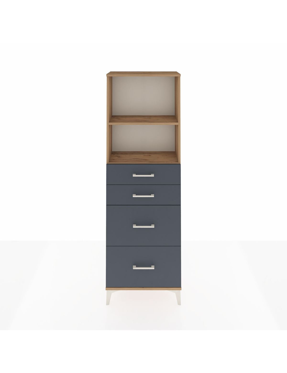 Arges Dolap 2 Raflı 4 Çekmeceli 60x30x182 - S23M047V8A