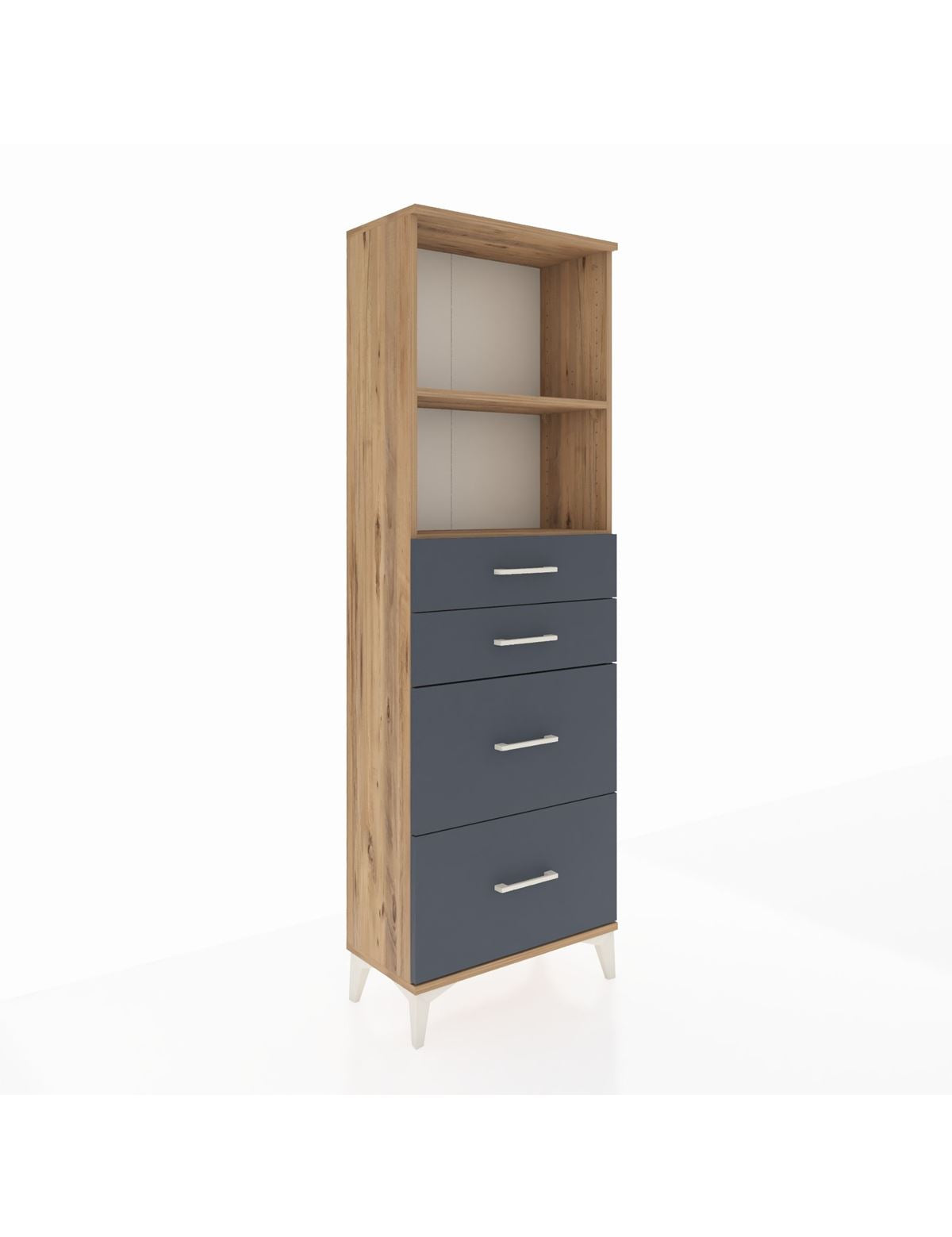 Arges Dolap 2 Raflı 4 Çekmeceli 60x30x182 - S23M047V8A