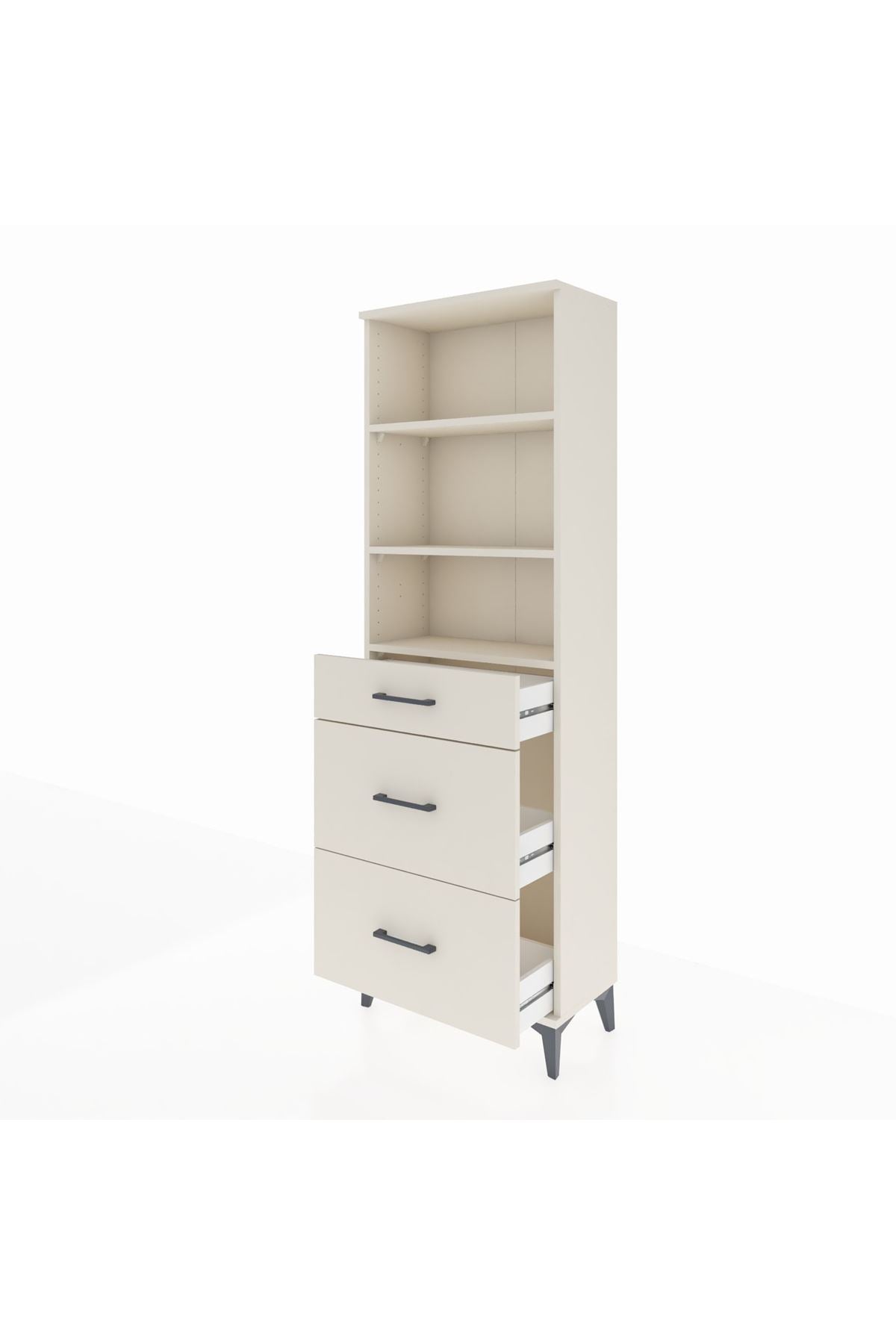 Arges Dolap 3 Raflı 3 Çekmeceli 60x30x182 - S23M048V1A